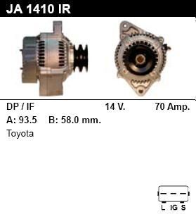 Генератор - TOYOTA - LAND CRUISER - 3.4 I 24V 4WD - JA1410