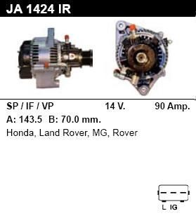 Генератор - ROVER - 25 - 2.0 IDT - JA1424