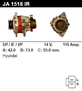 Генератор - HYUNDAI - H-1 - 2.5 TD STAREX 4WD - JA1518