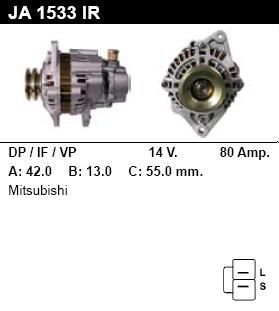 Генератор - MITSUBISHI - PAJERO - 2.5 TD SPORT - JA1533