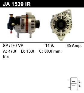 Генератор - KIA - CARNIVAL - 2.9 TD - JA1539