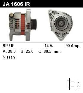 Генератор - NISSAN - PRIMERA - 2.0 16V - JA1606