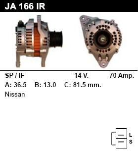 Генератор - NISSAN - SUNNY - 1.8 GTI 16V - JA166