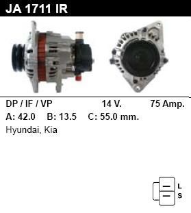 Генератор - HYUNDAI - H-1 - 2.5 TD STAREX 4WD - JA1711