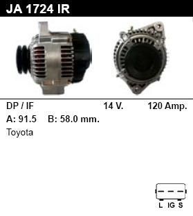 Генератор - TOYOTA - LAND CRUISER - 4.2 TD 100 - JA1724