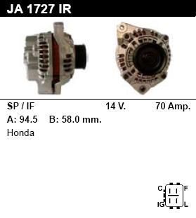 Генератор - HONDA - Civic - 1.4 I S S - JA1727