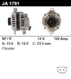Генератор - CHRYSLER - PT CRUISER - 2.0 16V - JA1791