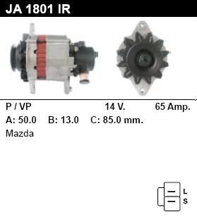 Генератор - MAZDA - E2200 - 2.2 DIESEL 4WD - JA1801