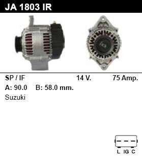 Генератор - SUZUKI - SWIFT - 1.3 4WD - JA1803