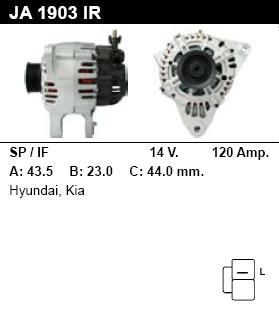 Генератор - KIA - SPORTAGE - 2.7 V6 4WD - JA1903