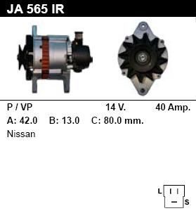 Генератор - NISSAN - PICK UP - 2.5 DIESEL 4WD - JA565