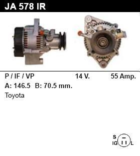 Генератор - TOYOTA - LITEACE - 1.8 DIESEL - JA578