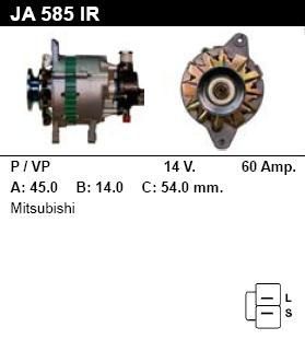 Генератор - MITSUBISHI - L 200 - 2.5 TD 4WD - JA585