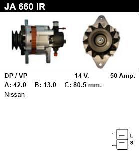 Генератор - NISSAN - KING CAB - 2.7 TD 4WD - JA660