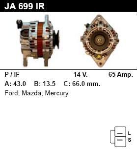 Генератор - MAZDA - 323 - 1.8 TURBO 16V 4WD - JA699