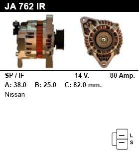 Генератор - NISSAN - SUNNY - 2.0 GTI 16V - JA762