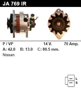 Генератор - NISSAN - ALMERA - 2.0 DIESEL - JA769