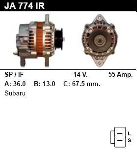 Генератор - SUBARU - JUSTY - 1.2 1200 4WD - JA774