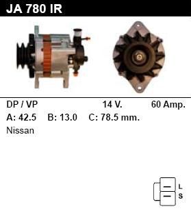 Генератор - NISSAN - PICK UP - 2.5 DIESEL 4WD - JA780
