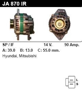 Генератор - MITSUBISHI - L 300 - 2.4 4WD - JA870