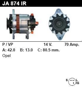 Генератор - OPEL - KADETT - E 1.5 TD - JA874