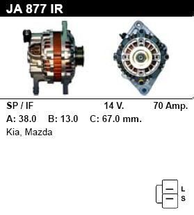 Генератор - KIA - SHUMA - 1.5 I 16V - JA877