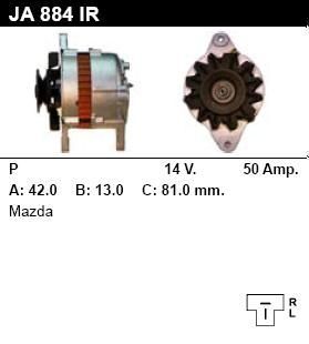 Генератор - MAZDA - E2000 - 2.0 - JA884