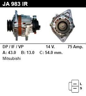 Генератор - MITSUBISHI - L 300 - 2.5 DIESEL - JA983