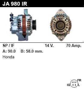 Генератор - HONDA - Civic - 1.6 16V - JA980