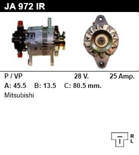 Генератор - MITSUBISHI - Trucks (Грузовые) - CANTER 211 - JA972