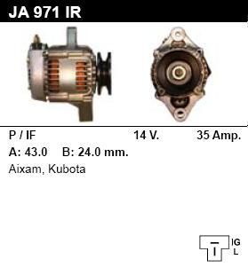 Генератор - KUBOTA - MOTORS - ENGINE - JA971
