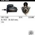 Стартер - VOLKSWAGEN - TRANSPORTER - 2.4 Diesel Syncro - CS599