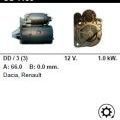Стартер - RENAULT - CLIO - 1.4 16V - CS1186