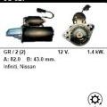Стартер - NISSAN - SUNNY - 2.0 GTI 16V - JS627