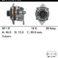 Генератор - SUBARU - IMPREZA - 1.6 4WD - JA1704