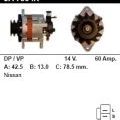 Генератор - NISSAN - PICK UP - 2.7 DIESEL 4WD - JA780